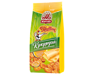 Новинки - Кукуруза"От Мартина" жареная со вкусом двойного сыра 100г
