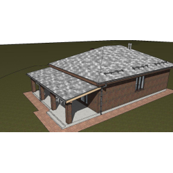 Одноэтажный дом с тремя спальнями 90м² (S95)