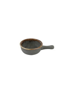 Мини-сковородка с ручкой 6х6 см фарфор цвет тёмно-серый