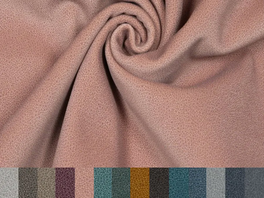 Ткань мягкая, нежная с легким необычным абстрактным рисунком в сочетании с флисовой подложкой придает готовому изделию эффект пуш-ап.
Ткань хорошо драпируется, позволяя использовать ее для обивки мягкой мебели любой формы.