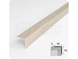 Алюминиевый отделочный уголок Лука УО 15х15мм. сосна жемчужная