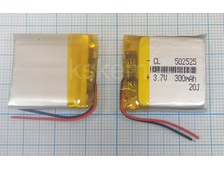 Аккумулятор №1  на смарт часы с контроллером 3,7V 300mAh (25*25*50)