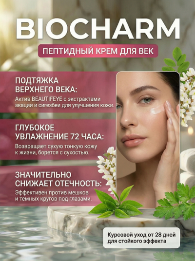 Пептидный крем ДЛЯ ВЕК ПЕПТИД-АКТИВ, 15 мл.
