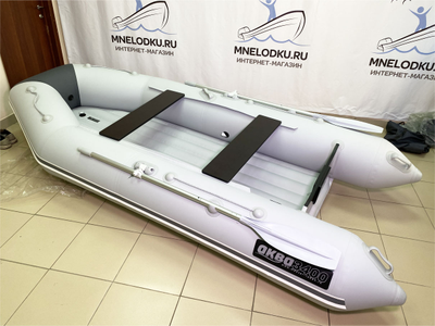 Моторная лодка Аква 3400 НДНД светло-серый графит - MNELODKU.RU