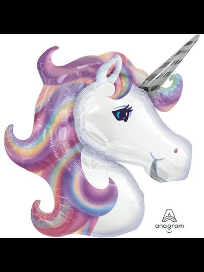 Фольгированный шар с гелием "Сказочный единорог сиреневый"