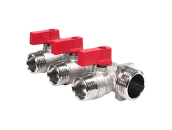 Коллектор STI с шаровыми кранами 3/4", 3 отвода 1/2"