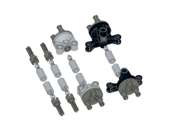 !АНАЛОГ! Комплект ступиц 11950c01 23801c01 и приводов 92906 32494 АНАЛОГ LEGO Technic #3 16  шт., n/a (AN TSUSP30) / 16 шт.