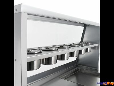 Фризер для ролл мороженого KCB-1F Foodatlas (контейнеры, световой короб, стол для топпингов)