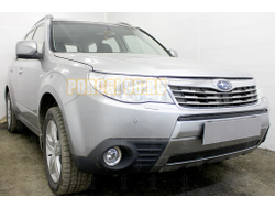 Защита радиатора Subaru Forester  III 2008-2011 black низ PREMIUM
