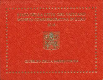 2 евро Святой год милосердия, в буклете. Ватикан, 2016 год