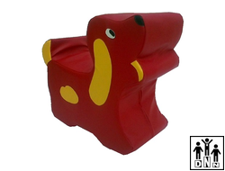 Мягкий модуль "Веселые зверята" - "Собачка" красный