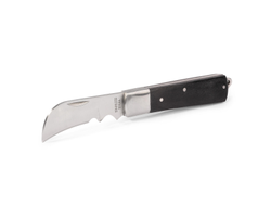 Нож монтерский НМ-11 серия ПРОФИ большой складной с изогнутым лезвием и зоной для зачистки кабеля