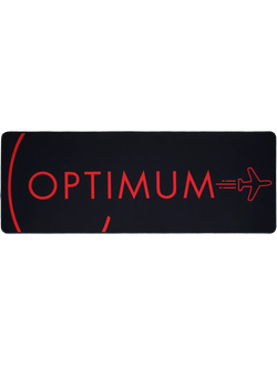 Большой игровой коврик для мыши Optimum, черный-красный