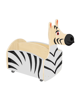 ТУМБА ДЛЯ ИГРУШЕК И ПОСОБИЙ 35 ЗЕБРА С ДЕКОРОМ