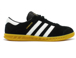 Adidas Hamburg Suede Черные с белым (41-46) Арт.002М