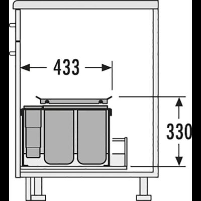 Встраиваемая система 43,2л XXL Hailo