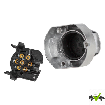 Розетка прицепа (фаркопа) 12В 7 контактов металл