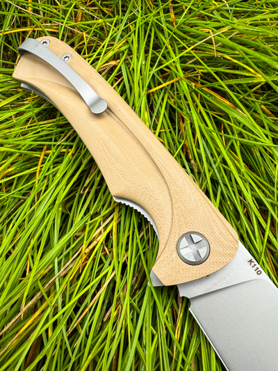 Складной нож Чиж плюс сталь К 110, рукоять G10, цвет тан