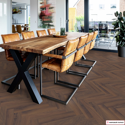 Ламинат Terhurne Herringbone Edition Английская ёлка Дуб Эстейт 32 класс толщина 10 мм с фаской 0.714 м2