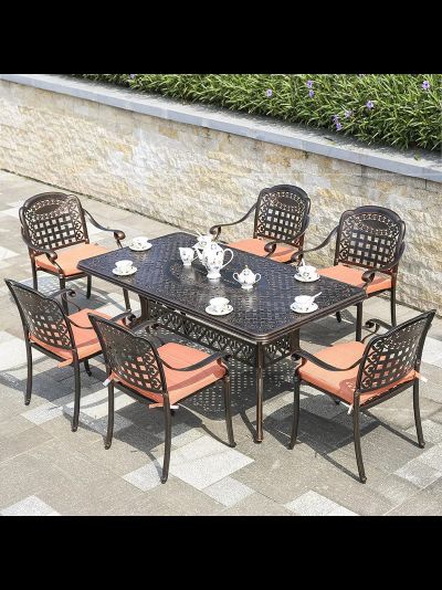 Обеденный комплект из литого алюминия MORIS