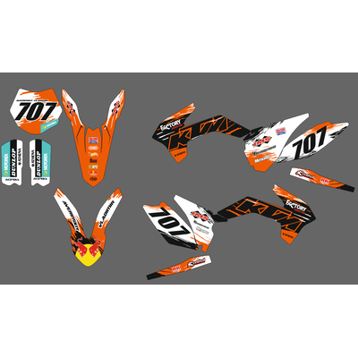 300 микрон Наклейки KTM 85 . 2013 - 2016 #1198