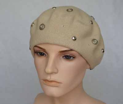 Итальянский фетровый бежевый берет Vizio Италия 3633 фото