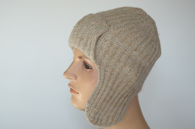 Шапка ушанка Vizio 1106 UO бежевая