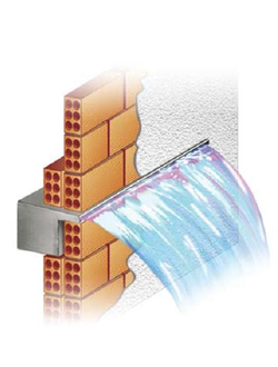 Водопад стеновой встраиваемый AQA Tybsa 105, ширина 500 мм, нерж.ст.316