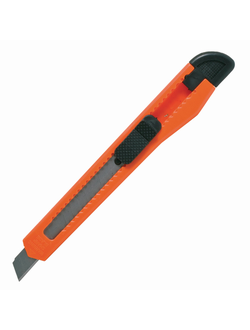 Нож канцелярский 9 мм STAFF "Basic", фиксатор, цвет корпуса ассорти, упаковка с европодвесом, 230484