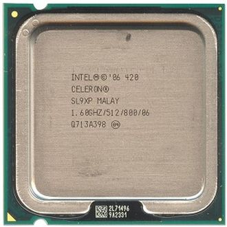Процессор Intel Celeron 420 1.6Ghz socket 775 (800) (комиссионный товар)