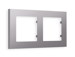 Рамка 2-ая Сталь матовый, коллекция TECHNO - Ambrella Volt - ALFA