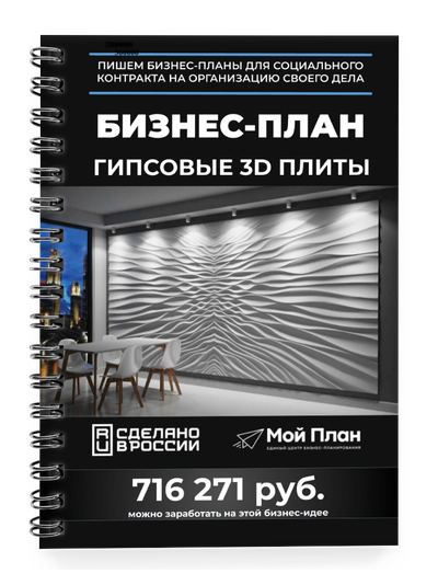 Бизнес-план для социального контракта в 2022 г. Ниша: Производство гипсовых 3D плит. Форма: Самозаня
