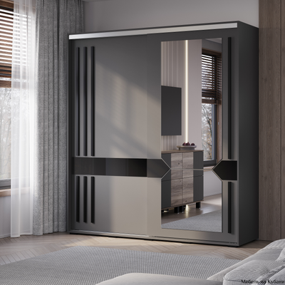 Крафт 9 шкаф-купе Графит