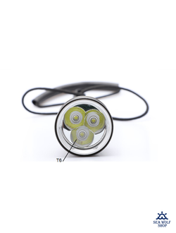 Фонарик для дайвинга Yupard-SH, три L2-1200Lm, скольз.выкл /белый