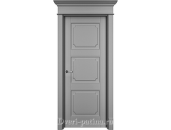 Дверь Риан 3 серая эмаль, неоклассика
