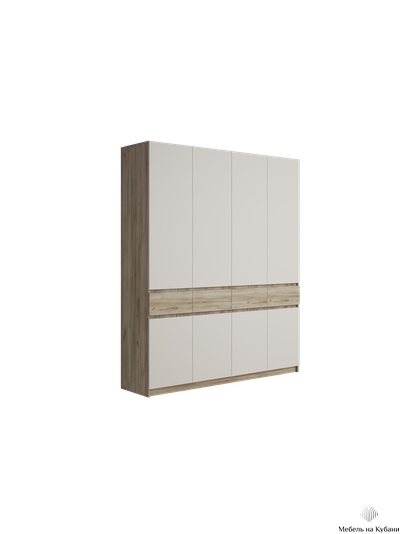 Бостон Шкаф ШК-004 ЛДСП Дуб Крафт серый/ Кашемир