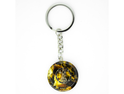 Брелок из натурального янтаря "Дева"