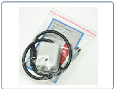 Высокочувствительный микрофон для систем видеонаблюдения, подключение IP видеокамер с аудио каналом. Уличное исполнение. (- 25 до +85 град.С)