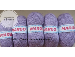 Кавказская пряжа полушерсть Марго в две нити цвет колокольчик