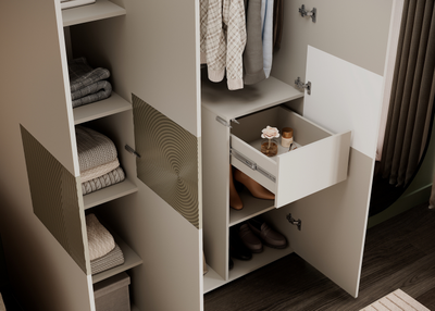 Атлантис шкаф ШК-003 Кашемир / МДФ - матовая Флан GA-06