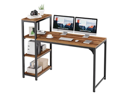 Компьютерный стол Eureka ZX-SH140A-RW с шириной 140 см, темно-коричневый