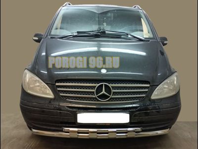 Защита переднего бампера двойная с перемычками d60 для Mercedes-Benz Vito (2005-2014)