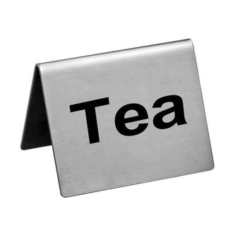 Табличка "Tea"  50*40 мм. горизонтальная, нерж. /1/