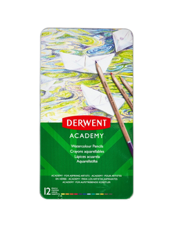 Набор карандашей акварельных 12цв Derwent Academy Watercolour Tin мет.кор