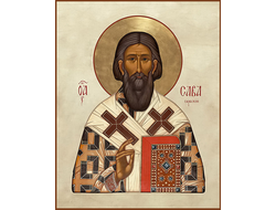 Савва (Сава), Святитель, первый архиепископ Сербский. Рукописная икона.