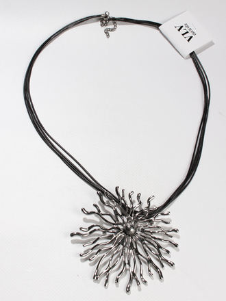 Подвеска "Астра" белый металл, желтый металл