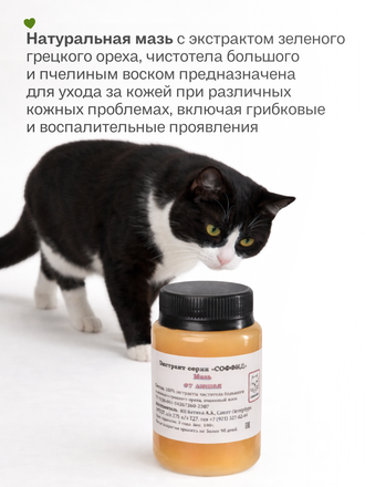 МАЗЬ ОТ ЛИШАЯ ДЛЯ КОШЕК 100 ГР.