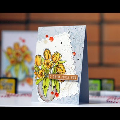 ФП штамп "Тюльпаны"