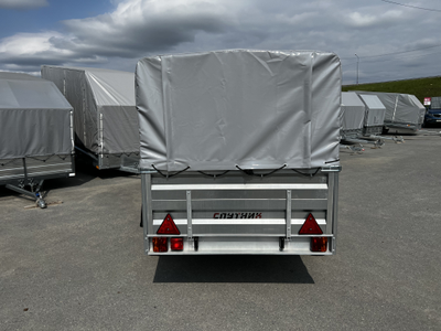 Прицеп «Спутник PRO» (1900x1200x480) увеличенный борт, оцинкованная рама, с силовым подрамником