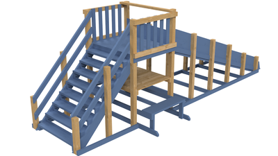 Зимняя деревянная заливная горка Выше Всех Ледянка 1 (масло)